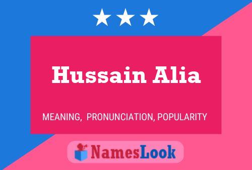 Hussain Alia Name Poster