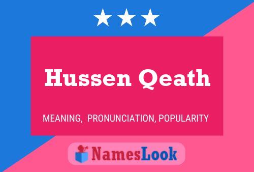 Hussen Qeath Name Poster