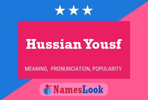 Hussian Yousf Name Poster