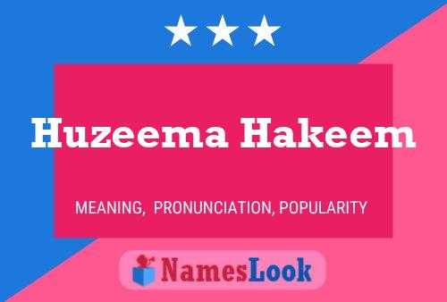 Huzeema Hakeem Name Poster