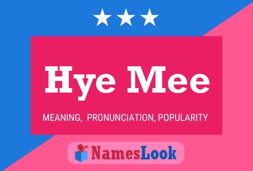 Hye Mee Name Poster