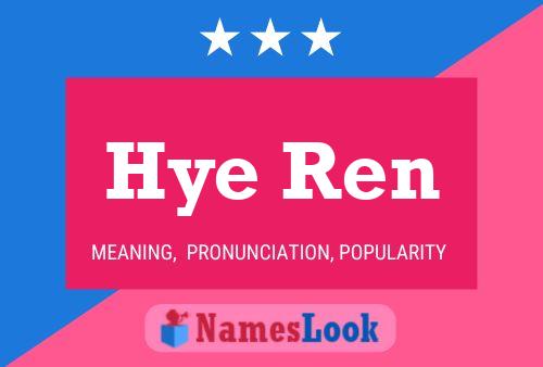 Hye Ren Name Poster