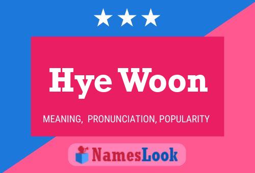 Hye Woon Name Poster