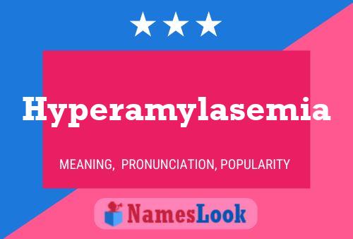 Hyperamylasemia Name Poster