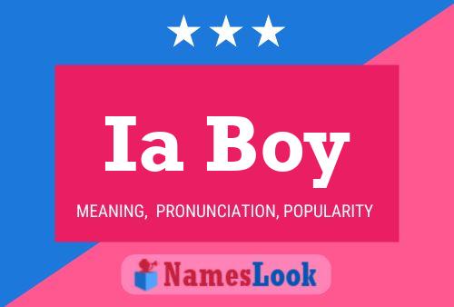 Ia Boy Name Poster