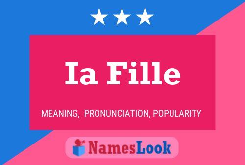 Ia Fille Name Poster