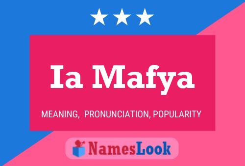 Ia Mafya Name Poster