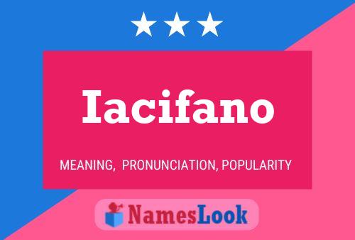 Iacifano Name Poster