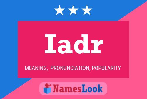 Iadr Name Poster