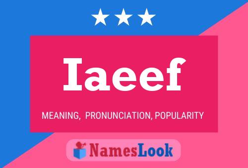 Iaeef Name Poster