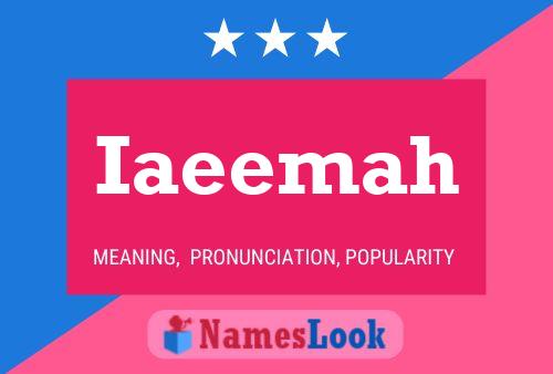 Iaeemah Name Poster