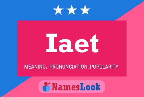 Iaet Name Poster