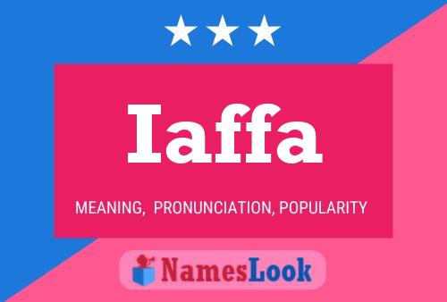 Iaffa Name Poster