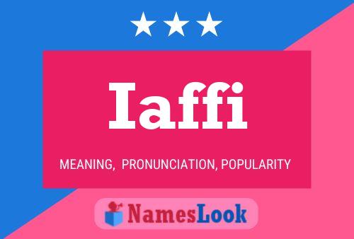 Iaffi Name Poster