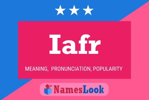 Iafr Name Poster