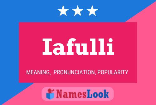 Iafulli Name Poster