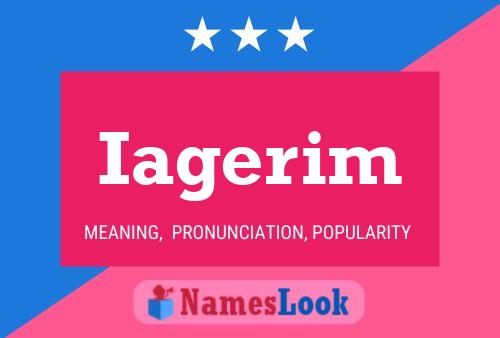 Iagerim Name Poster