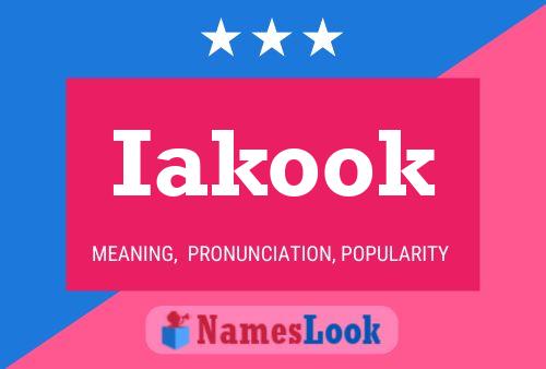 Iakook Name Poster