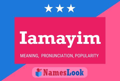 Iamayim Name Poster