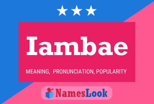 Iambae Name Poster