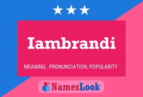 Iambrandi Name Poster