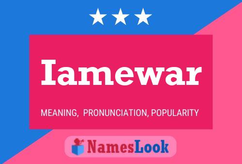 Iamewar Name Poster