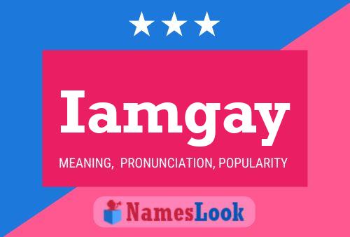 Iamgay Name Poster