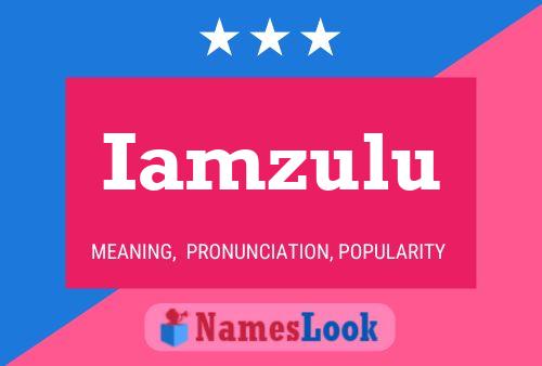 Iamzulu Name Poster