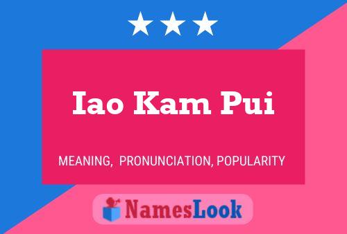 Iao Kam Pui Name Poster