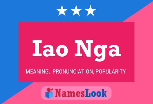 Iao Nga Name Poster