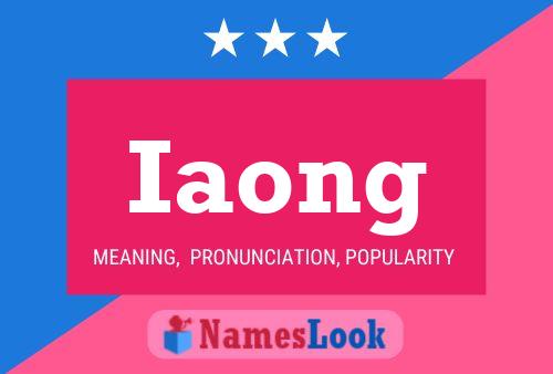 Iaong Name Poster