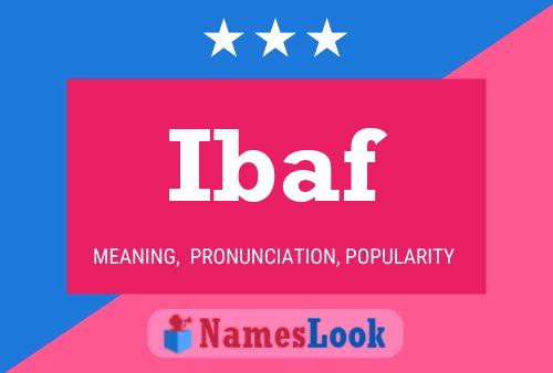 Ibaf Name Poster