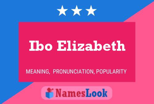 Ibo Elizabeth Name Poster