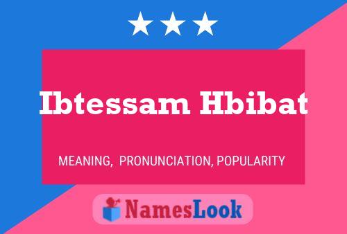 Ibtessam Hbibat Name Poster