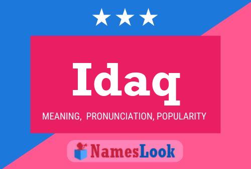 Idaq Name Poster