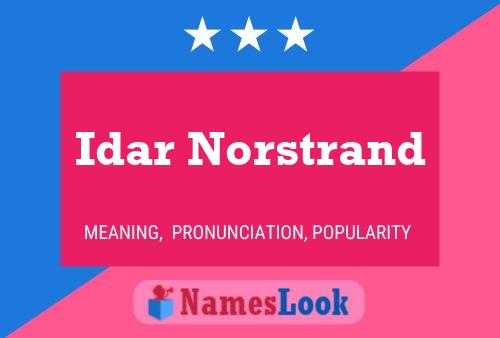 Idar Norstrand Name Poster