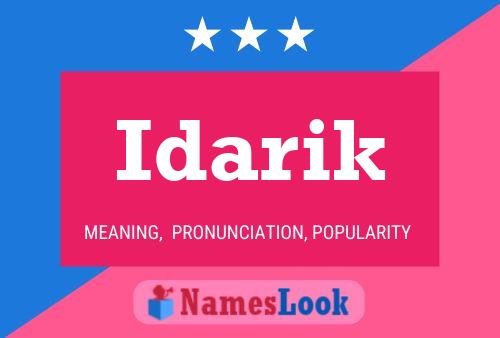 Idarik Name Poster