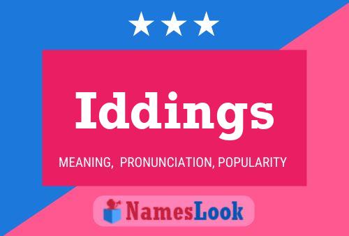 Iddings Name Poster