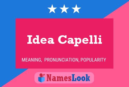 Idea Capelli Name Poster