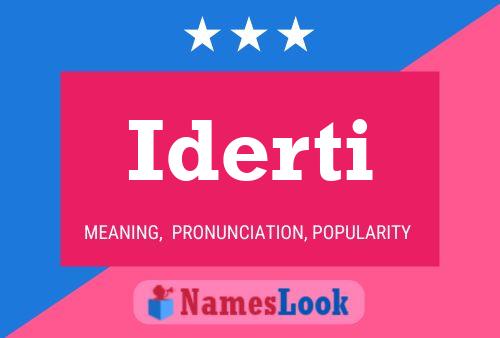 Iderti Name Poster