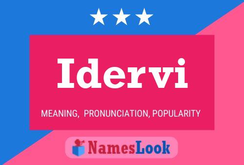 Idervi Name Poster