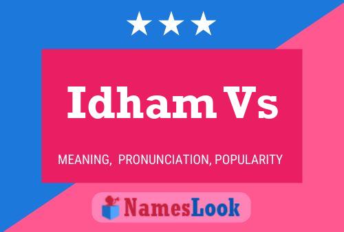 Idham Vs Name Poster