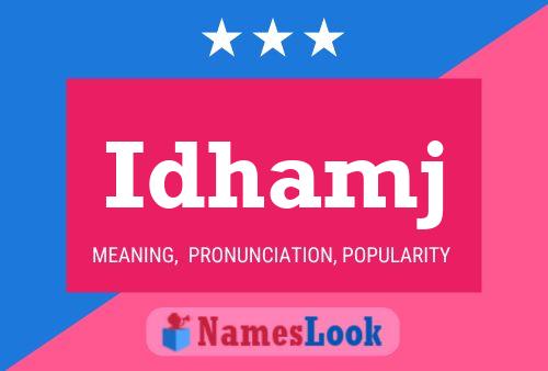 Idhamj Name Poster