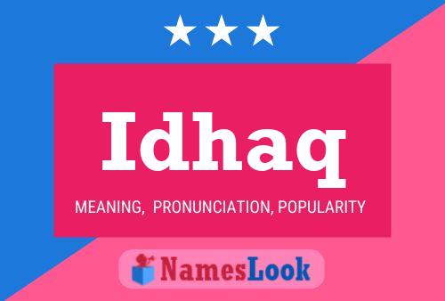 Idhaq Name Poster