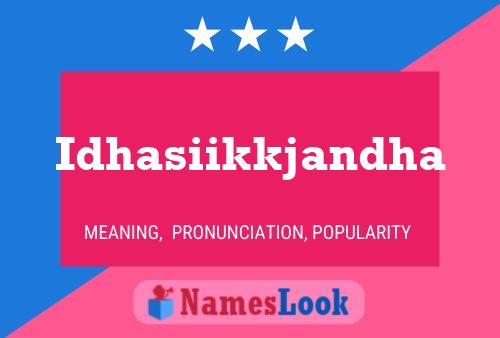 Idhasiikkjandha Name Poster