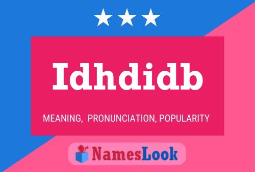 Idhdidb Name Poster