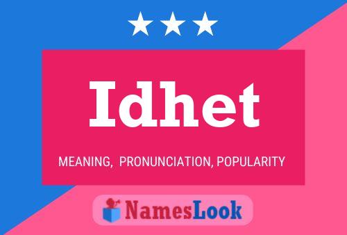 Idhet Name Poster