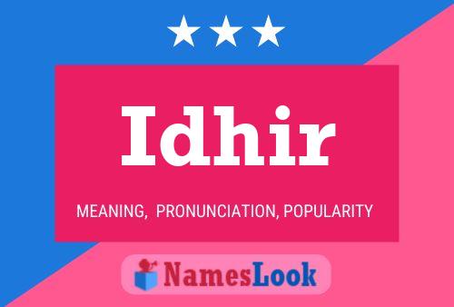 Idhir Name Poster