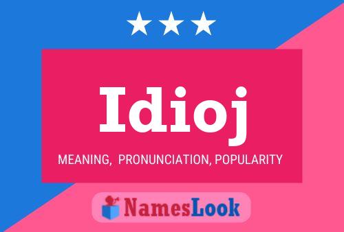 Idioj Name Poster