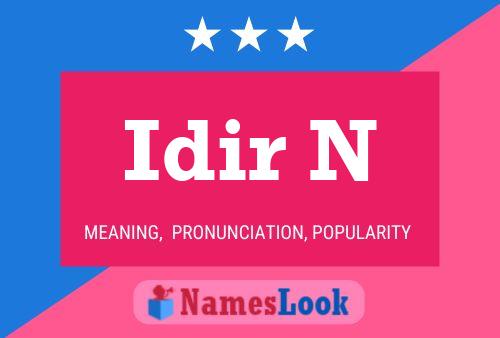 Idir N Name Poster